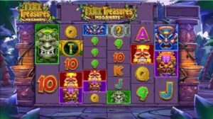 Spillebrettet i Tiki Treasures Megaways