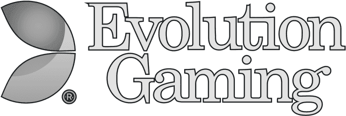 Logoen til evolution gaming, et selskap som spesialiserer seg på videostreaming av live kasinospill.