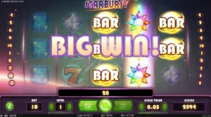 Starburst med meldingen Big Win