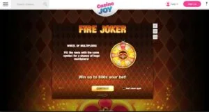 Fire Joker åpnet i Casino Joys spillvindu
