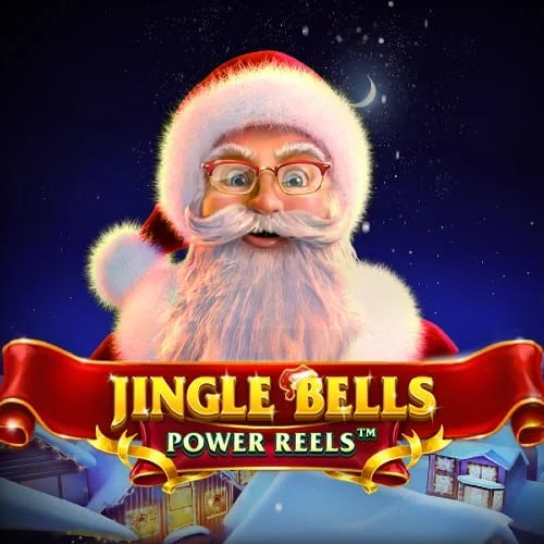 Jingle Bells Power Reels-logo med julenisse