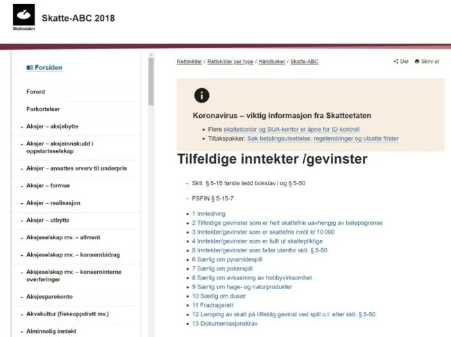 Skatt på tilfeldige gevinster odds casino poker
