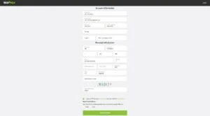 Registreringsskjema hos ecoPayz
