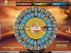 Mega Fortune Dreams jackpot hjul