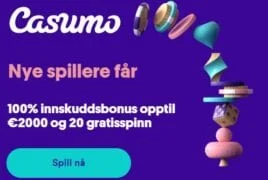 Casumo casino norsk bonus