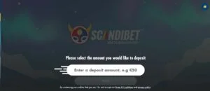 Scandibet casino innskudd