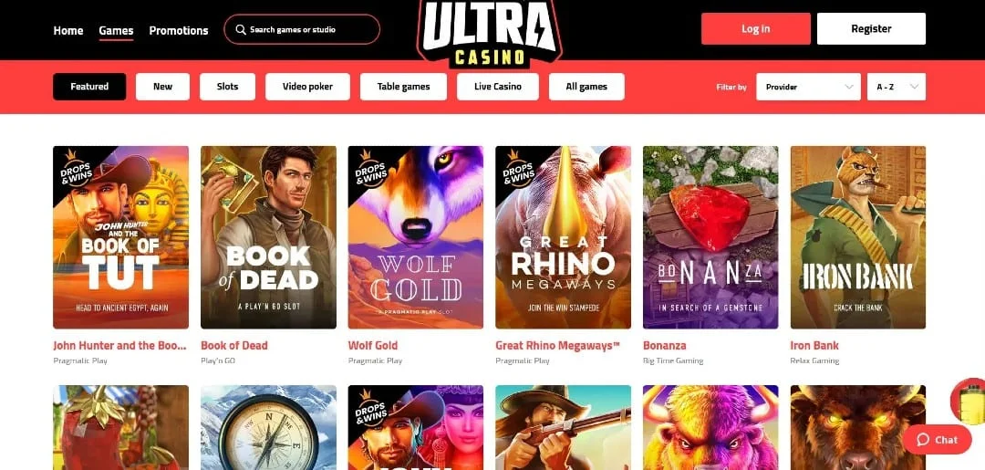 ultra casino spilleautomater