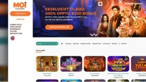 MoiCasino norsk hjemmeside