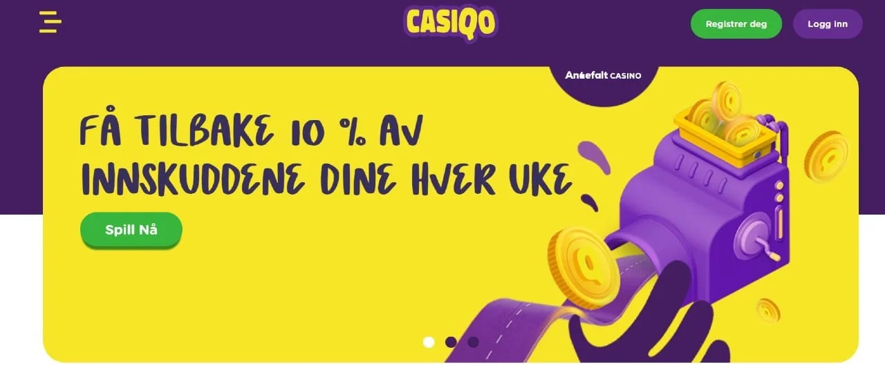 Casiqo Casino webside