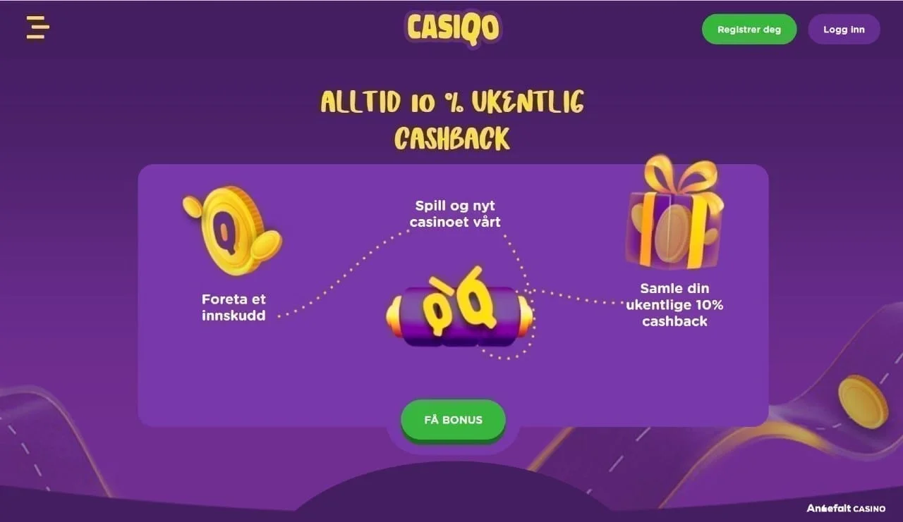 Casiqo cashback bonus