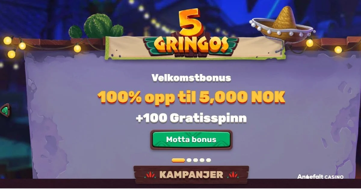 5 gringos velkomstbonus