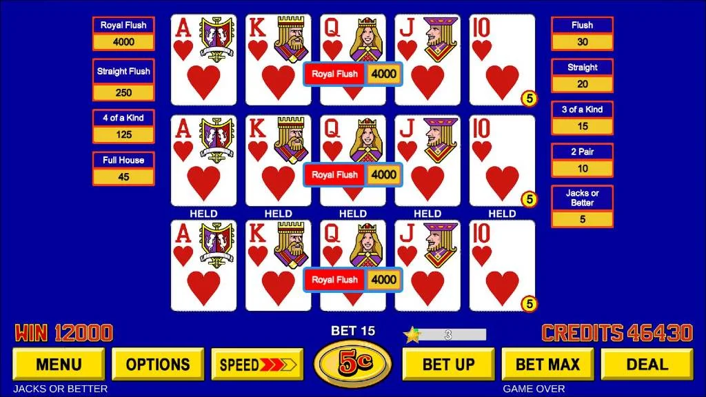 Jacks or better videopoker guide