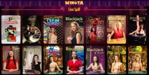 Live casino spill lobby Winota