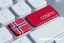Tastatur med norsk flagg og en rød tast merket Casino