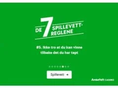 KongKasino Spillevettregel 5 Ikke tro at du kan vinne tilbake det du har tapt