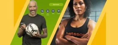ComeOn og Betsson sammenlignet i en grafikk med to personer