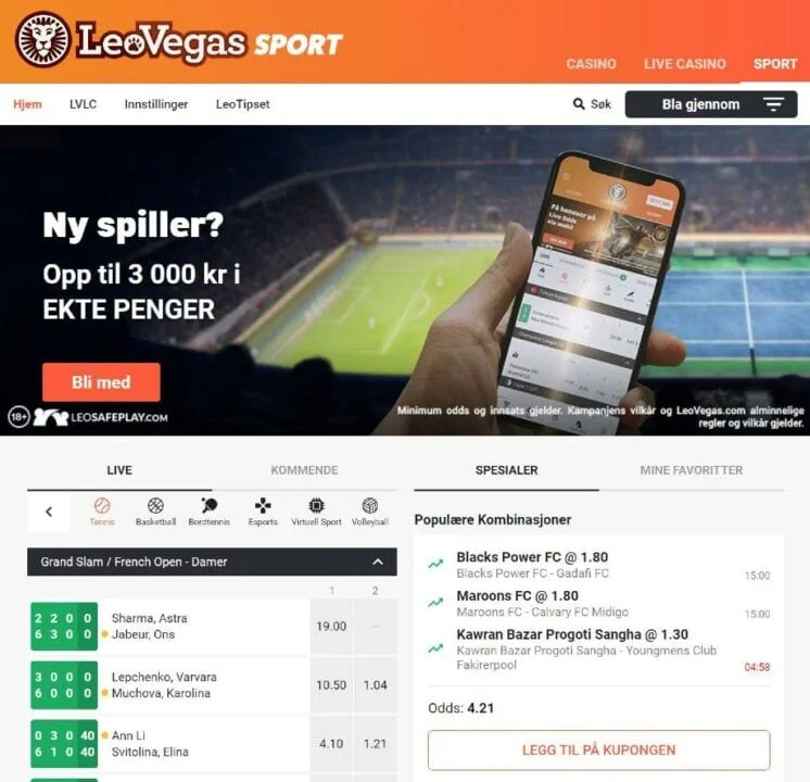 LeoVegas sport