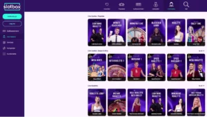 Slotbox live casino