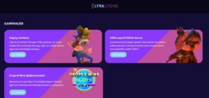 Oversikt over bonuskampanjer hos Lyra Casino