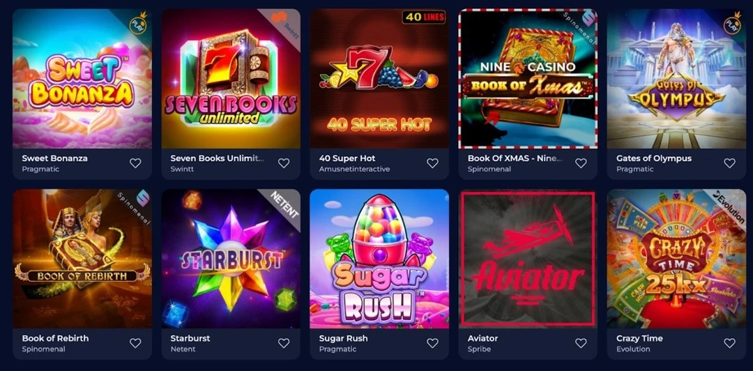 Spilleautomater hos ninecasino