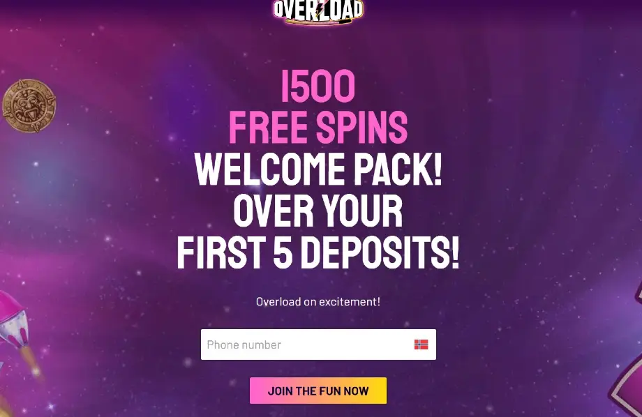 Overload casino hjemmesiden på nett.
