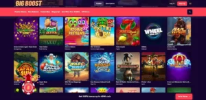 Big Boost Casino imponerer med over 5000 spill i lobbyen.