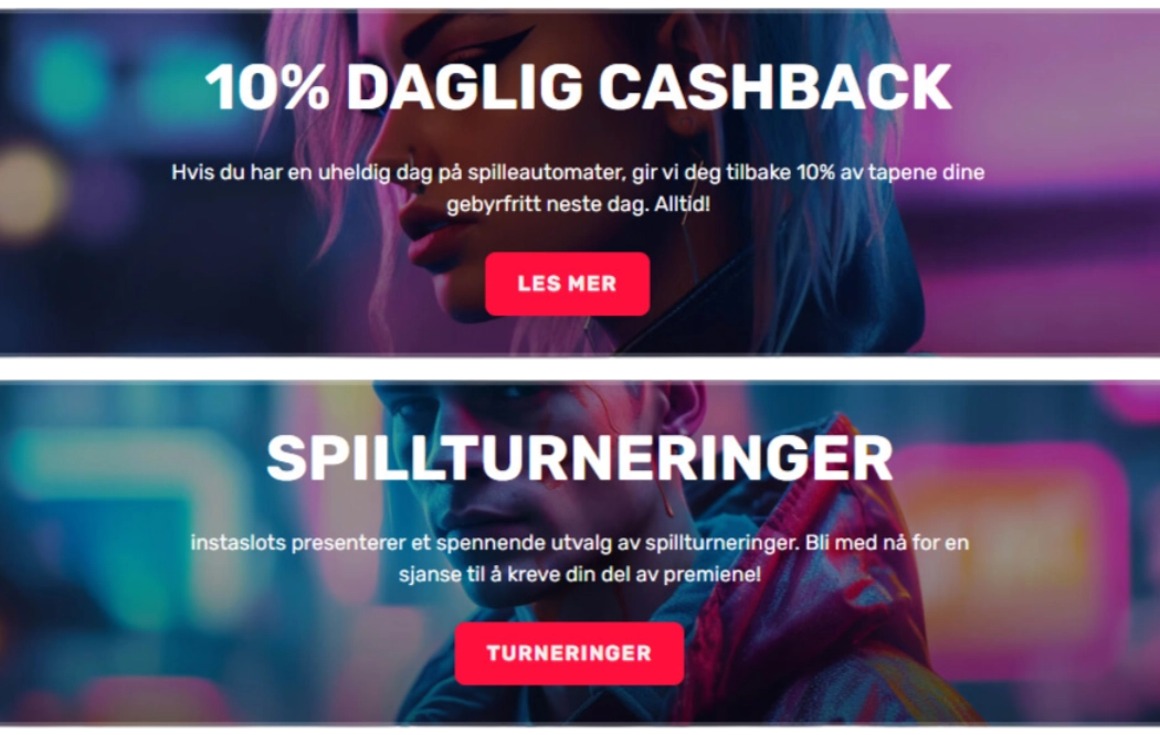 Cashback og turneringer kan spiller nyte godt av.