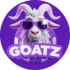 GOATZ-logo med en geit i lilla solbriller