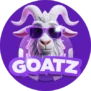 GOATZ-logo med en geit i lilla solbriller